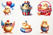 4th Of July Cute Chick Sublimation, an Animal Illustration by RobertsArt (Thumbnail 7 of 7)