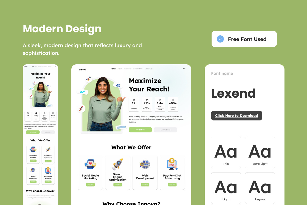 Innova - Creative Agency Landing, a Landing Page Template by productype1 (Photo 2 of 5)