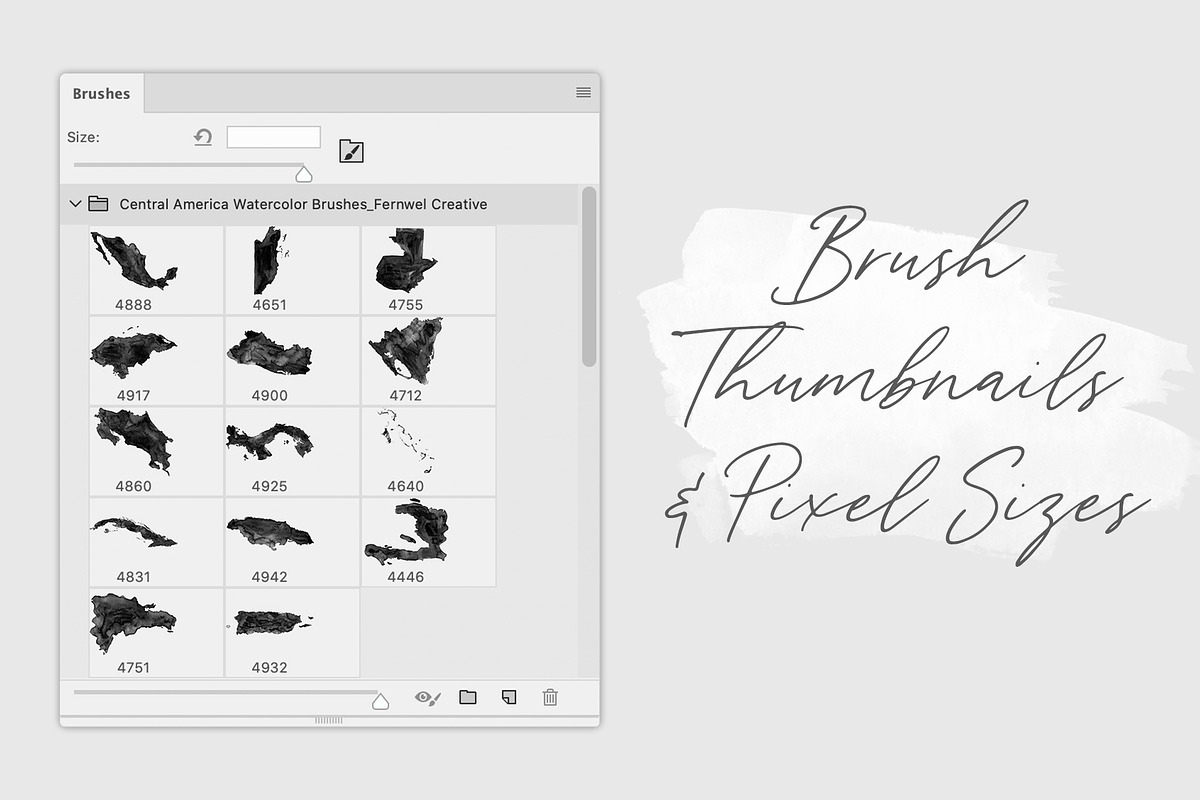 C. America Watercolor PS Brushes, a Brush Add-On by Fernwel Creative (Photo 3 of 6)