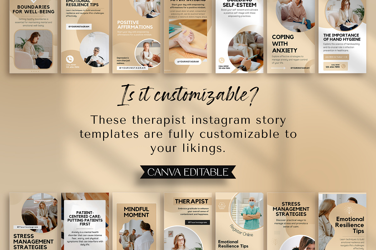 Therapist Instagram Story Template, a Design Template by Snapybiz (Photo 8 of 9)