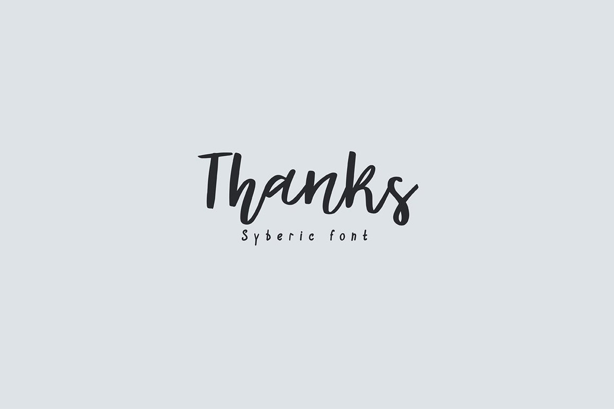 Syberic Script Natural Handdrawn Font preview 8