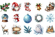 Festive Winter Wonderland Set, an Illustration by Designking (Thumbnail 3 of 5)