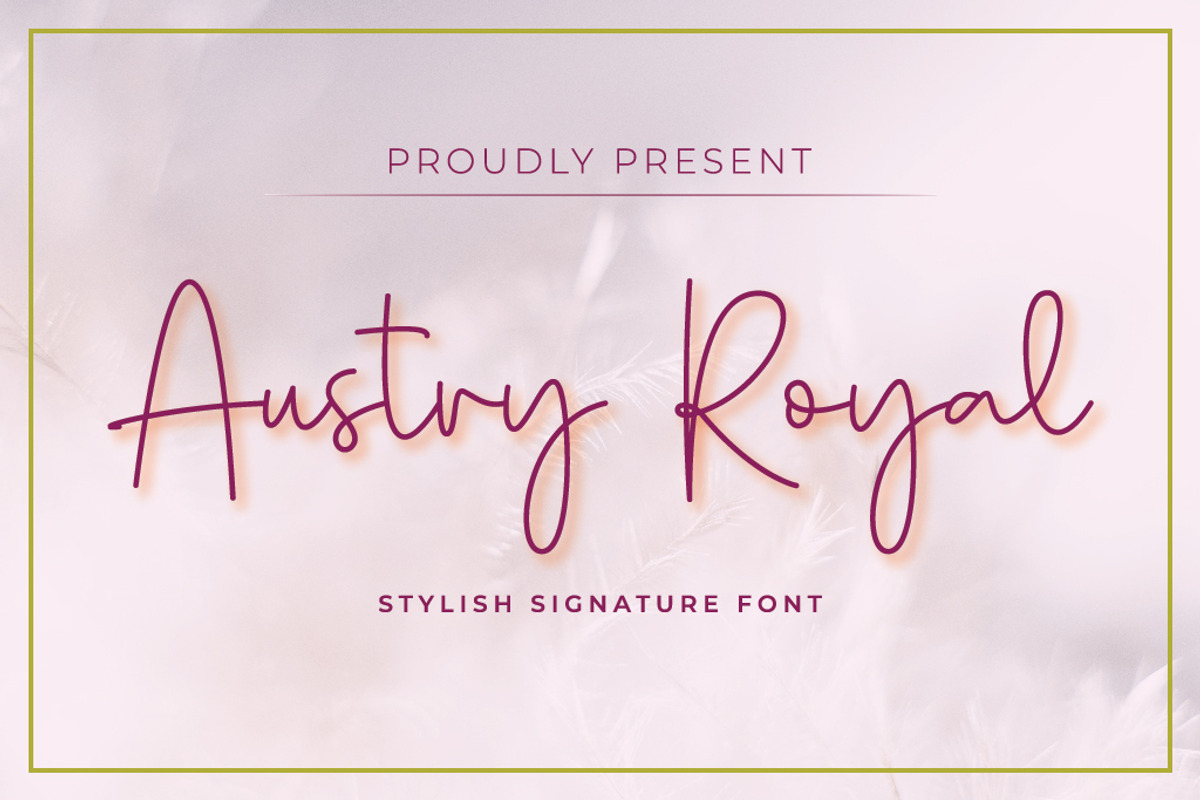 Austry Royal Font, a Script Font by Cherryline Master (Photo 1 of 11)