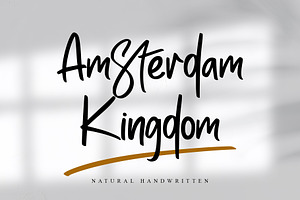 Amsterdam Kingdom, a Script Font by Letterara