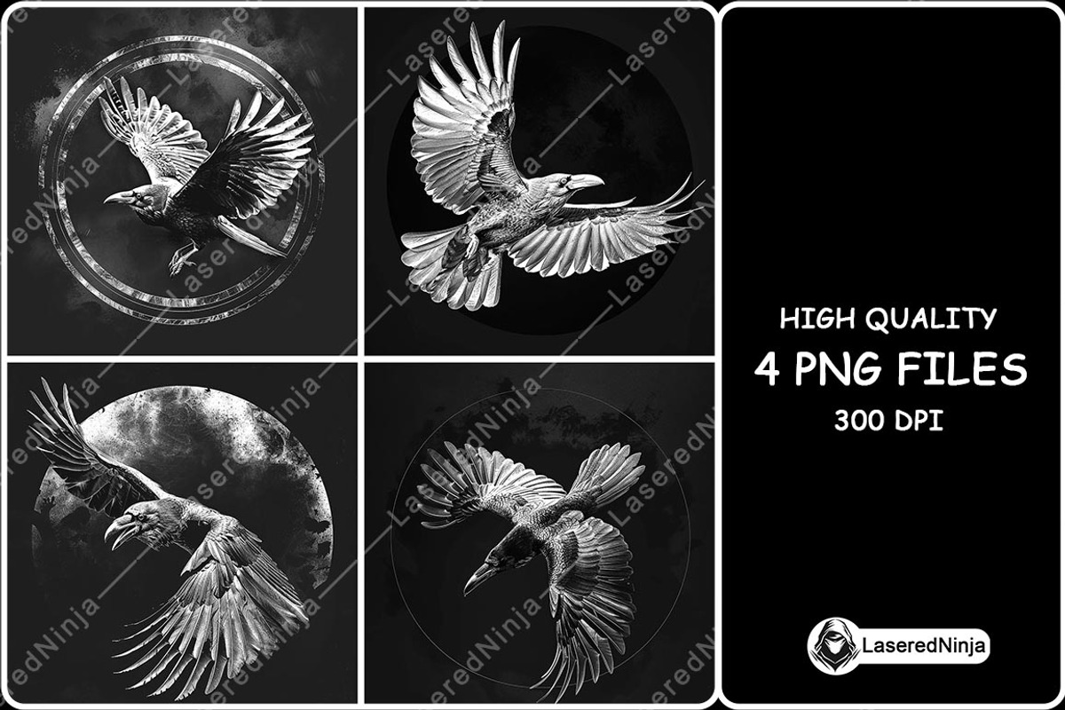 Flying Raven Mysterious Dark Circle, a Background Graphic by LaseredNinja (Photo 1 of 7)