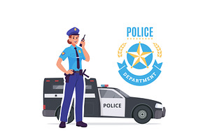 Police department. woman police, a Person Illustration by Onyx