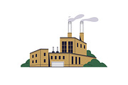Factories, industry plants set, an Object Illustration by PaperTrident (Thumbnail 4 of 9)