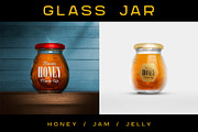 Glass Jar for Honey | Sauce | Jam, a Product Mockup by Level up (Thumbnail 1 of 2)