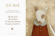 Oil Art - brushes & canvas Procreate, a Brush Add-On by polikarpovaart (Thumbnail 2 of 16)