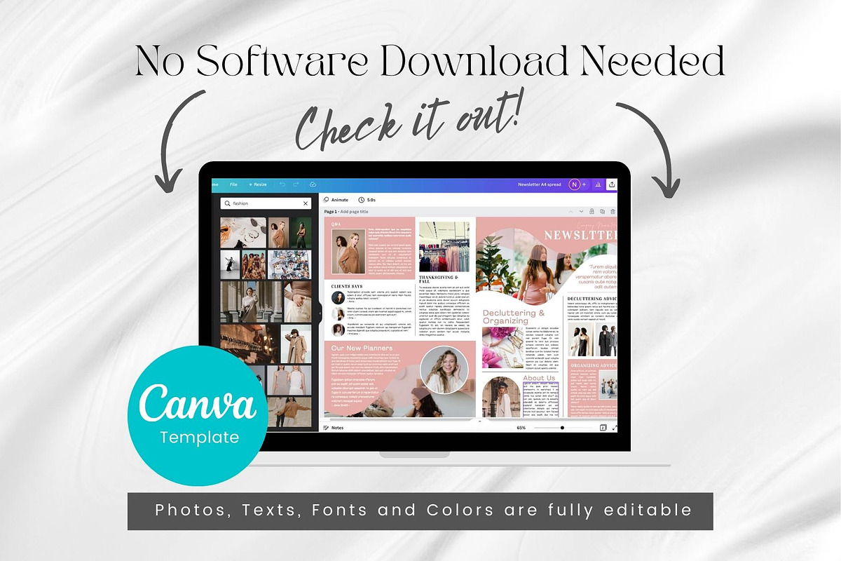 Canva newsletter template for fashion preview 4