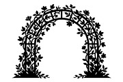Floral Garden Arch Silhouette Bundle, an Object Graphic by hafijul (Thumbnail 4 of 4)