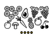 Hand Drawn Fruit Clipart Set, an Illustration by designvectx (Thumbnail 3 of 3)