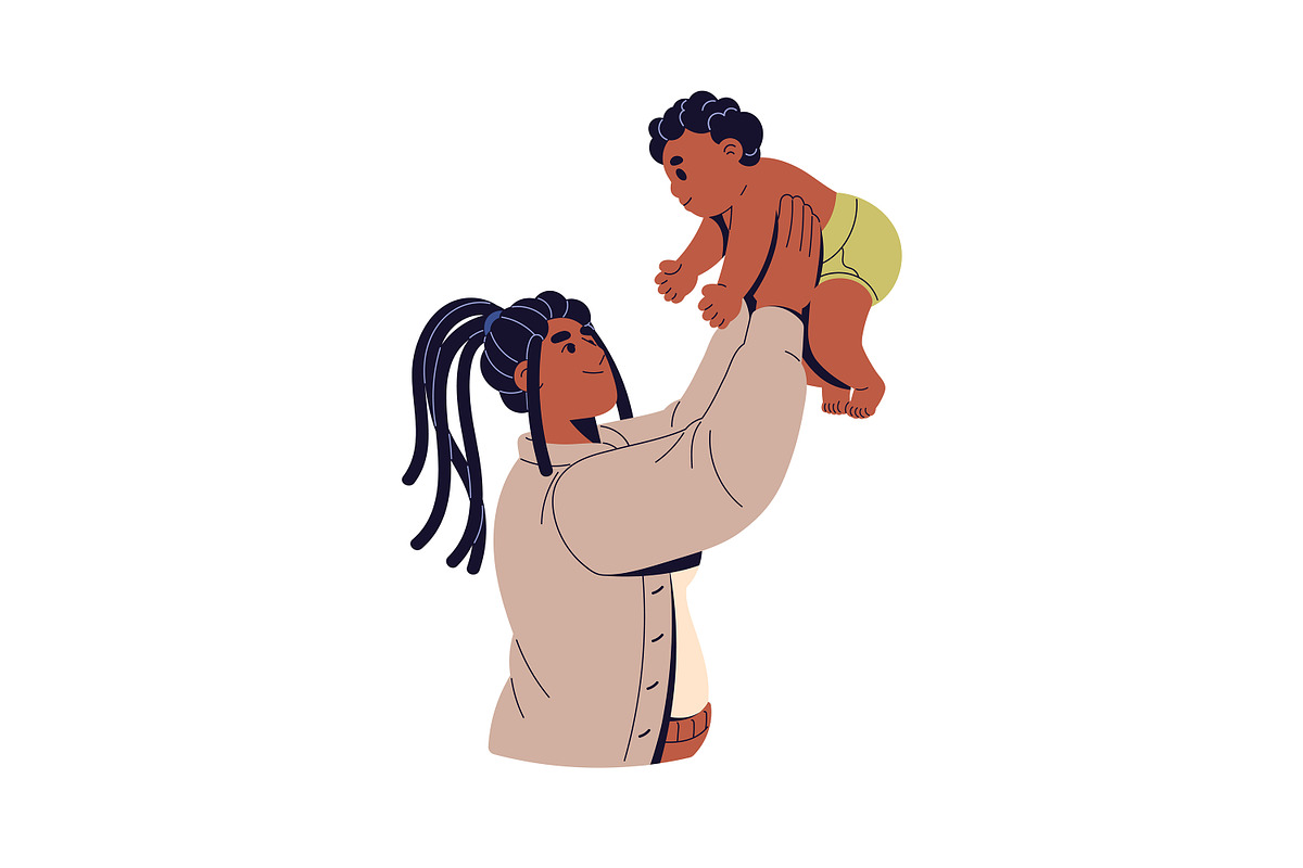 Happy families, parents and kids set, a Person Illustration by PaperTrident (Photo 2 of 9)