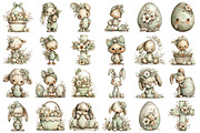 Whimsical Easter Clipart Bundle, an Illustration by designcity5 (Thumbnail 2 of 5)