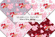Valentine's Day Backgrounds, a Pattern Graphic by Serghei Caraulan (Thumbnail 6 of 9)