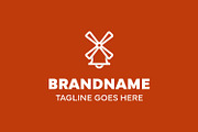 Windmill Bell Simple Modern Logo, a Branding & Logo Template by Pray Art Design Studio (Thumbnail 2 of 2)