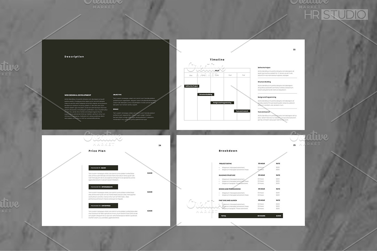 Project Proposal  |  Adobe InDesign, a Brochure Template by HR Studio (Photo 7 of 8)