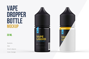 Vape Dropper Bottle Mockup 30ml