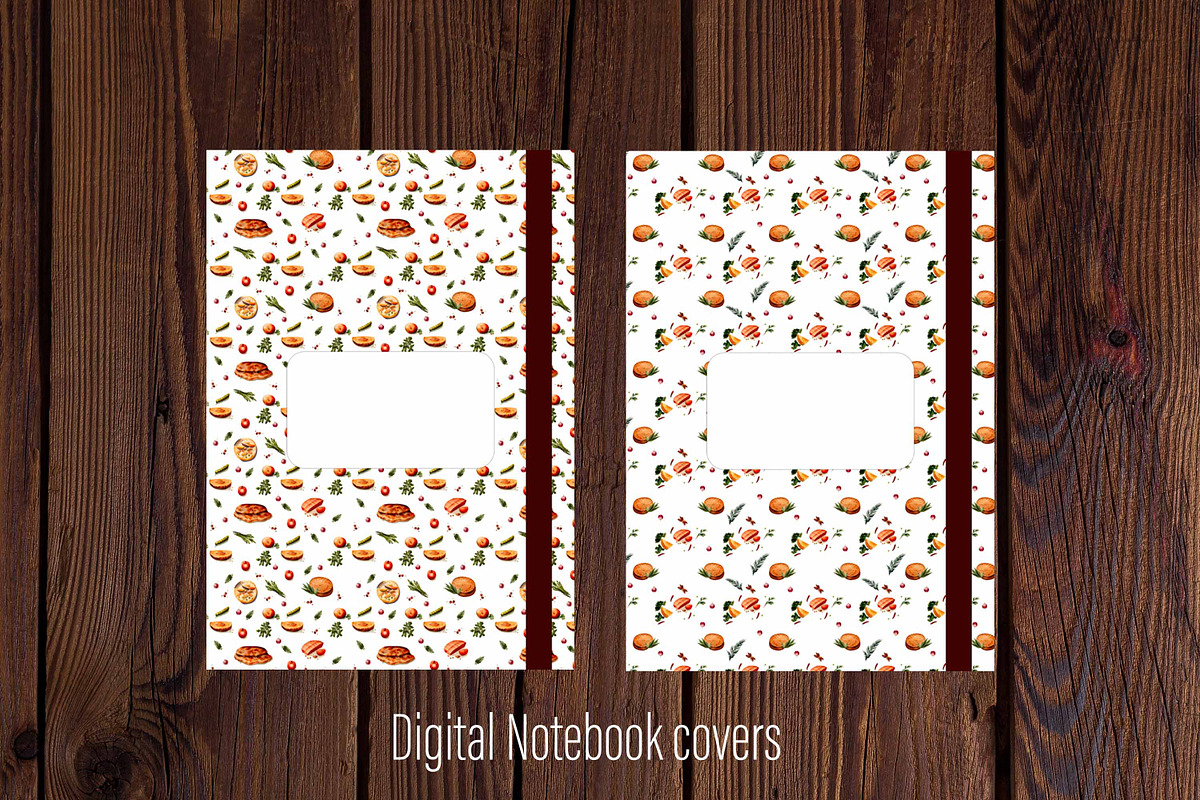 10 Food GoodNotes covers for planner, a Templates & Theme by Illustrator Space (Photo 6 of 9)