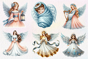 Christmas Angel Clipart, an Illustration by CreationArt (Thumbnail 4 of 5)