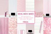 pink background & mockup bundle, a Texture Graphic by PinkJellyfish (Thumbnail 4 of 11)