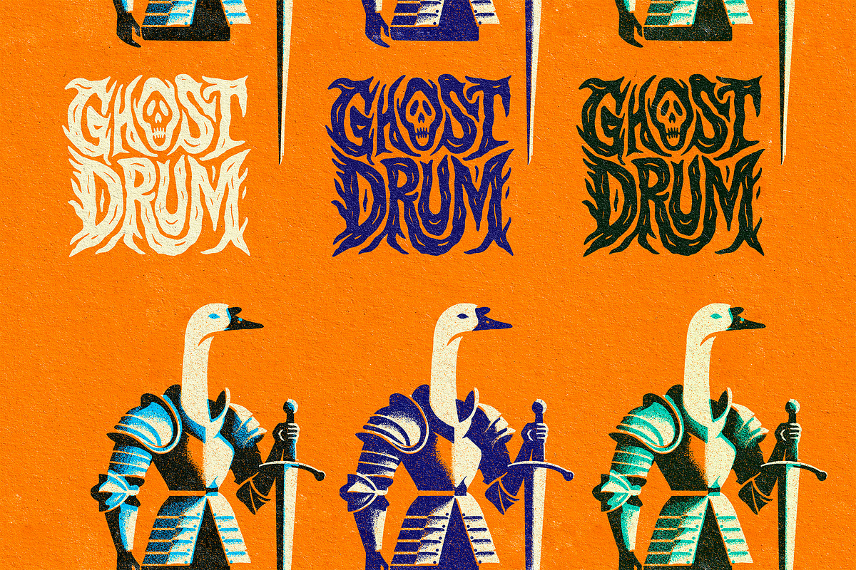 Ghost Drum • Risograph (Procreate), a Brush Add-On by G.A.R.M. Company (Photo 10 of 11)