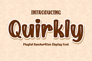 Quirkly Playful Handwritten Display, a Handwritten Font by Gumrega Studio (Thumbnail 1 of 7)
