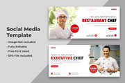 Restaurant Chef Social Media Cover, a Social Media Template by nandinigraphics (Thumbnail 1 of 2)