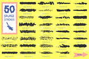 Savage Strokes for Adobe Illustrator, a Brush Add-On by Guerillacraft (Thumbnail 5 of 8)