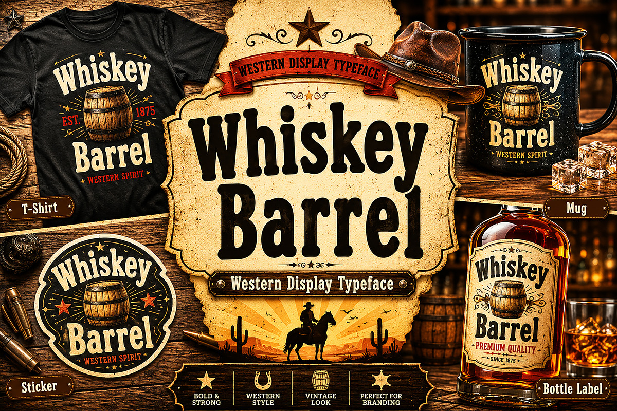 Whiskey Barrel, a Serif Font by Wow Magic (Photo 5 of 6)