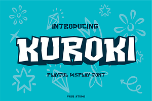 KUROKI - Playful Display Font, a Font by Vroz Studio
