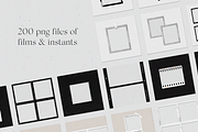 200 Film Frames & Instant Templates, a Social Media Template by Feel This (Thumbnail 6 of 32)