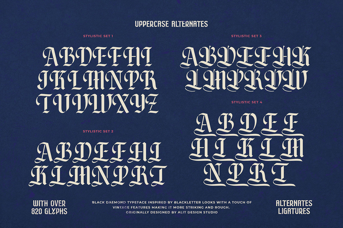 Black Deamond Typeface, a Blackletter Font by alit design (Photo 2 of 17)