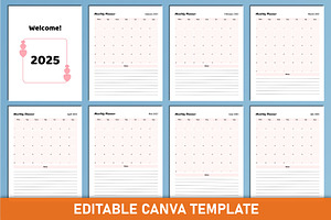 2024-25 Monthly Planner Canva