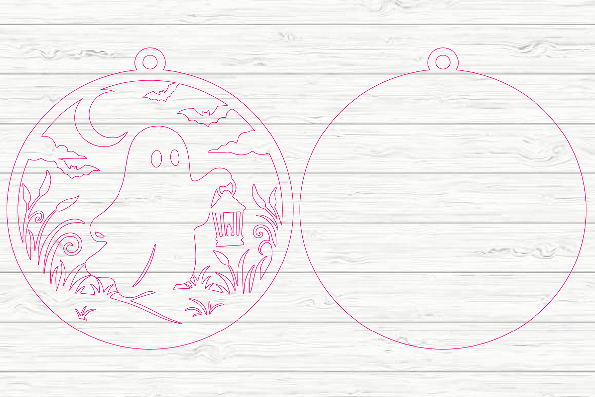 Halloween Ghost Laser Cut SVG, an Object Graphic by Layerology (Photo 3 of 3)