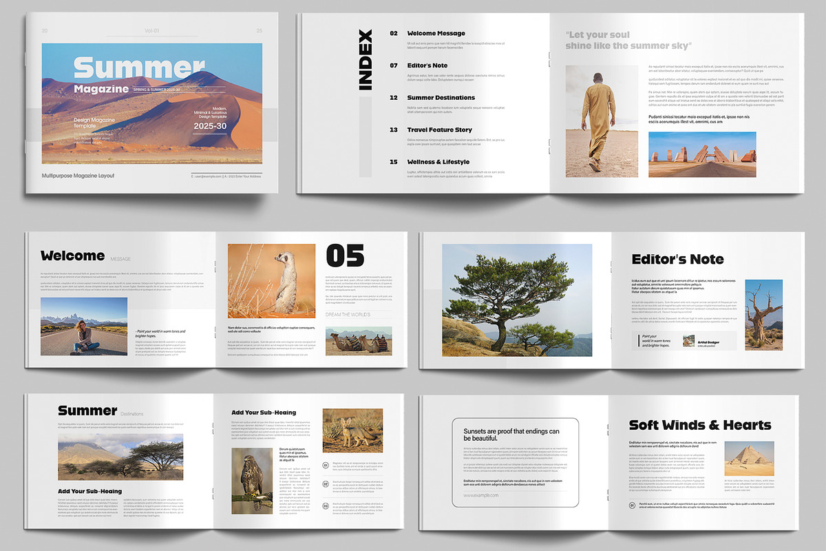 Sunny Summer Magazine Template