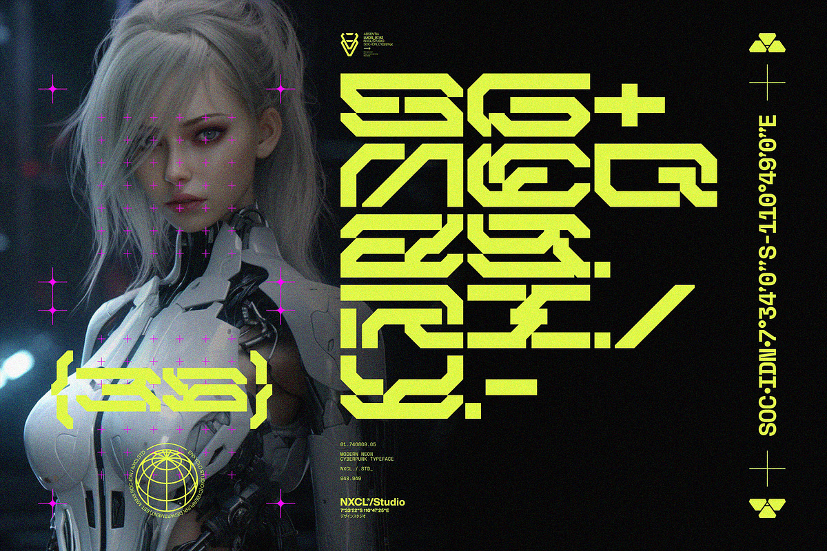 NCL BRAYQOSE - Cyberpunk Font, a Sans Serif Font by Enxyclo Studio (Photo 5 of 13)