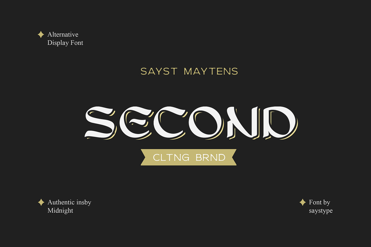 Says Display Maytens Typeface, a Sans Serif Font by Saystype (Photo 2 of 6)