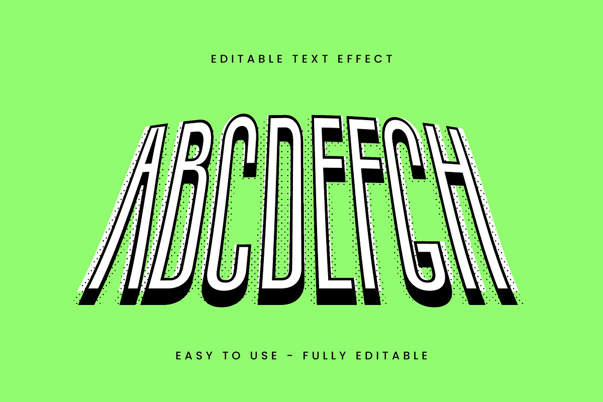 Bold Retro Elongated Text Effect preview 3
