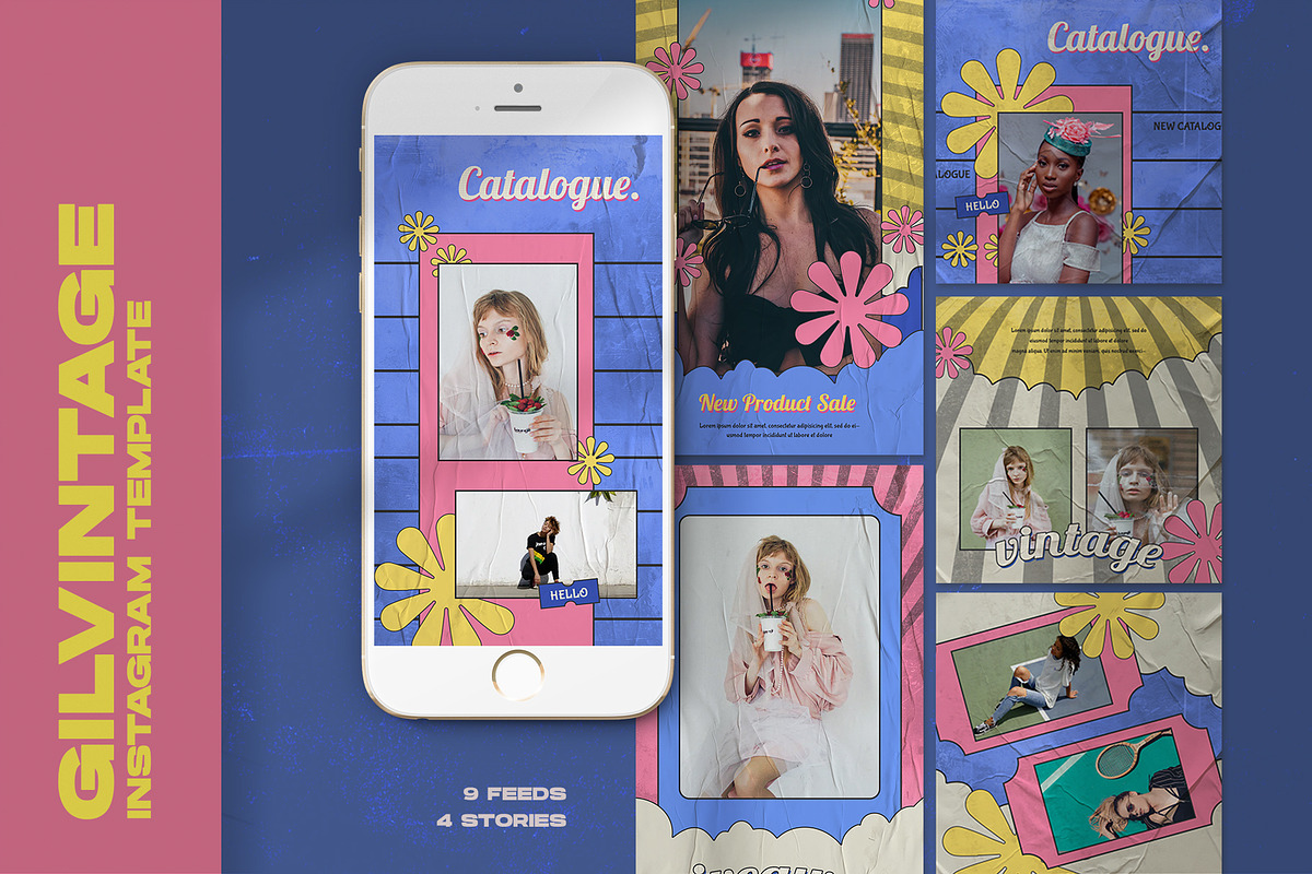 Gilvintage Instagram Templates, a Social Media Template by Azruca (Photo 1 of 9)