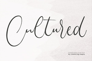 Cultured - Natural Handwritten Font