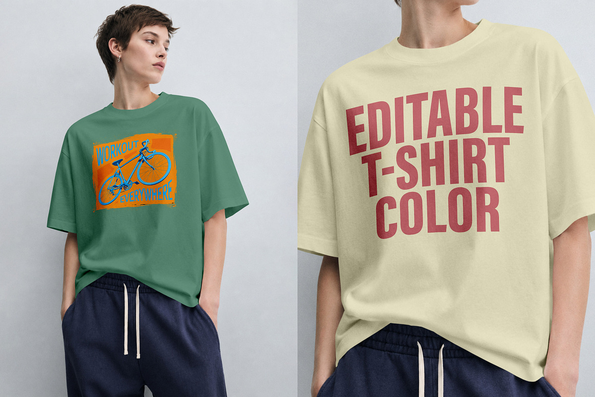 T-Shirt Mockup PSD - Female Model, a Shirt Mockup by Rymden_Fl (Photo 4 of 6)