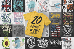 20 T-shirt design collection.