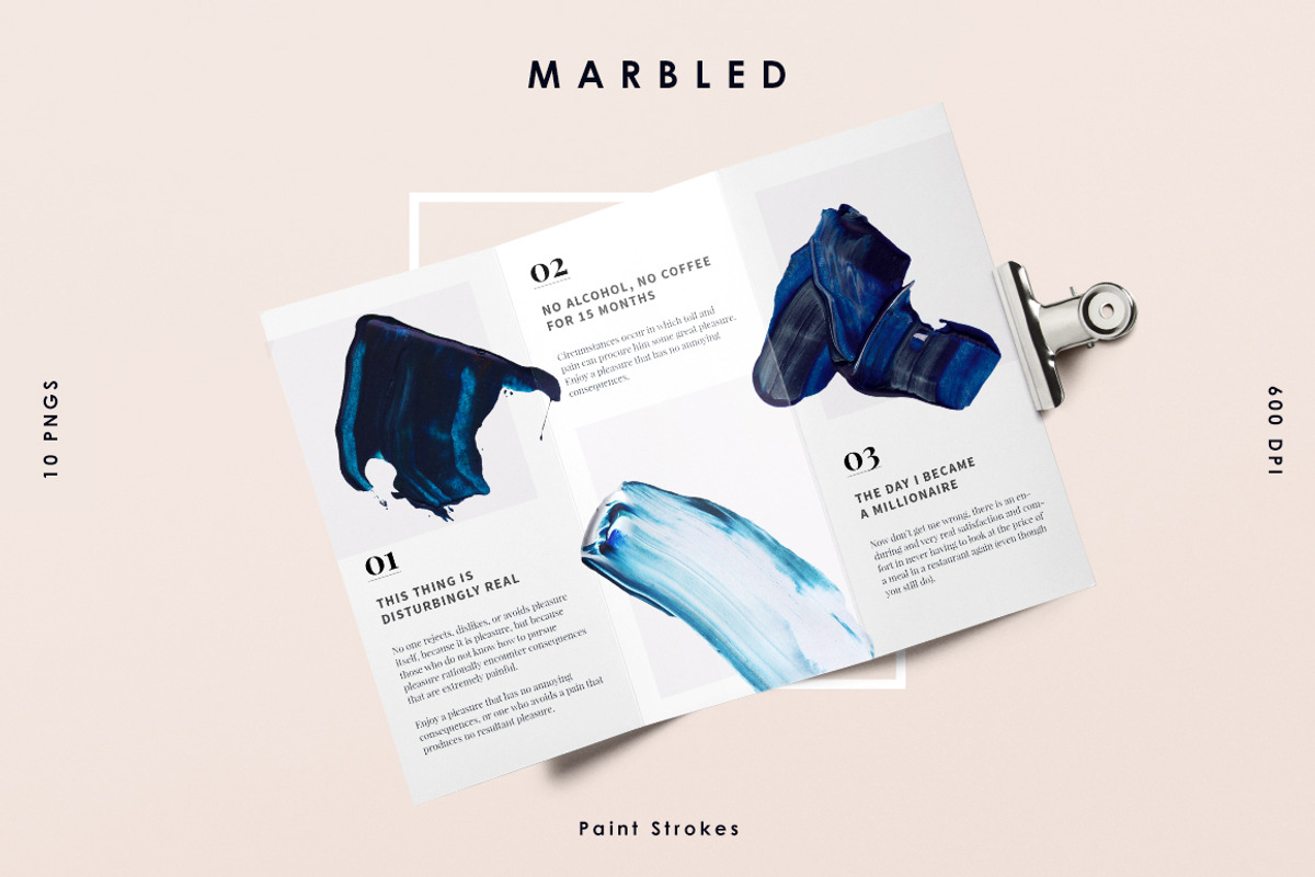 Marble Paint Stroke Cut Outs, an Object Graphic by Emma Make (Photo 11 of 14)