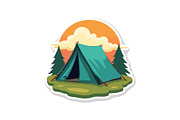 Outdoor Camping Tent Vector Pack, an Object Graphic by Designs_River (Thumbnail 10 of 13)