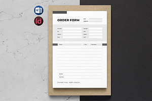 Minimal Order form | Word & InDesign, a Stationery Template by HiveArts