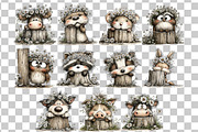 Woodland Animals PNG Clipart, an Animal Illustration by Nicolle's Colorful Art (Thumbnail 2 of 3)