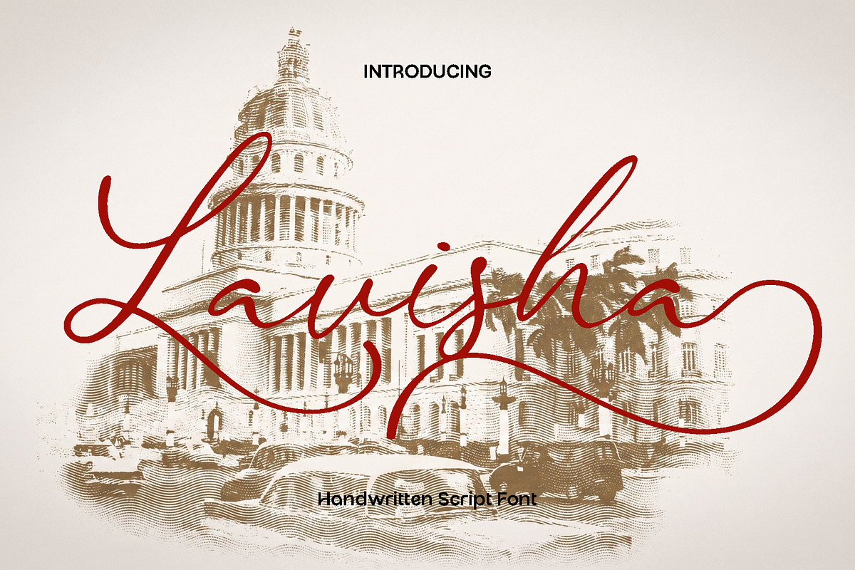 Lavisha - Handwritten Script Font, a Script Font by Luna Shop (Photo 1 of 5)