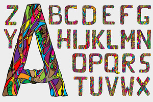 Fairytale Alphabet. Vector