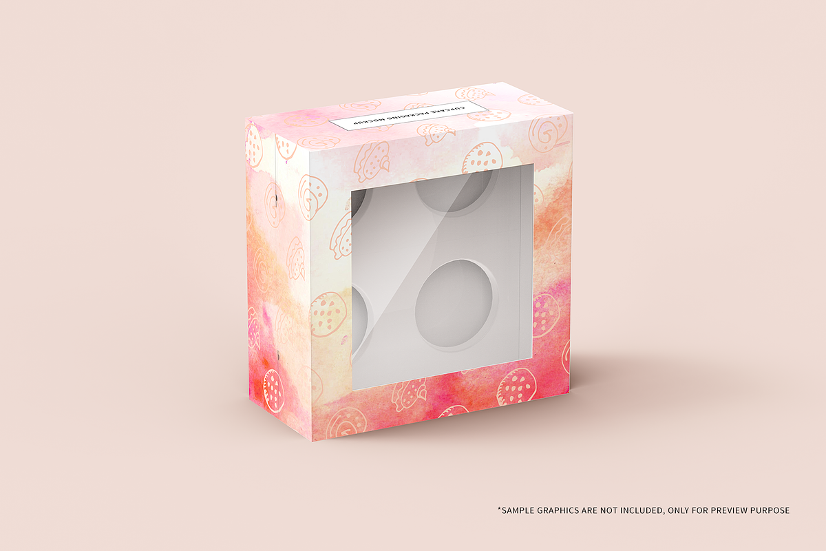 Cupcake Box Packaging Mockups, a Packaging Mockup by shaikerintu (Photo 8 of 17)